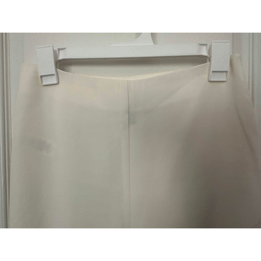 Sincerely Jules Off-White/Cream Wide Leg Trousers w/ Side Zip Size M Career Wear - Picture 4 of 9